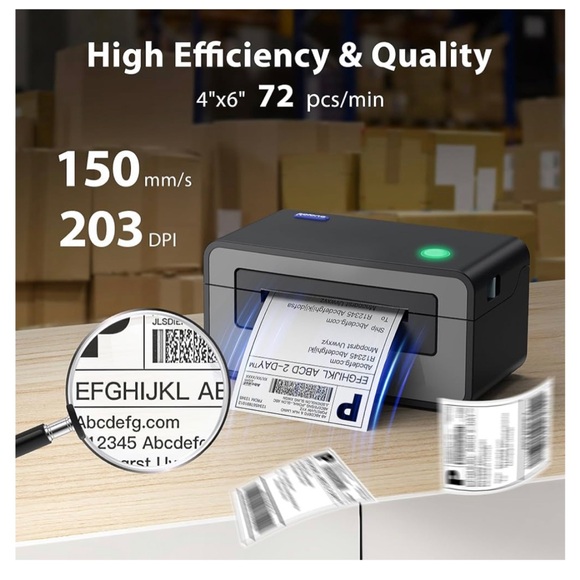 Nib POLONO Thermal Label Printer, 4x6 Shippping Label Printer for Shipping - Picture 3 of 7